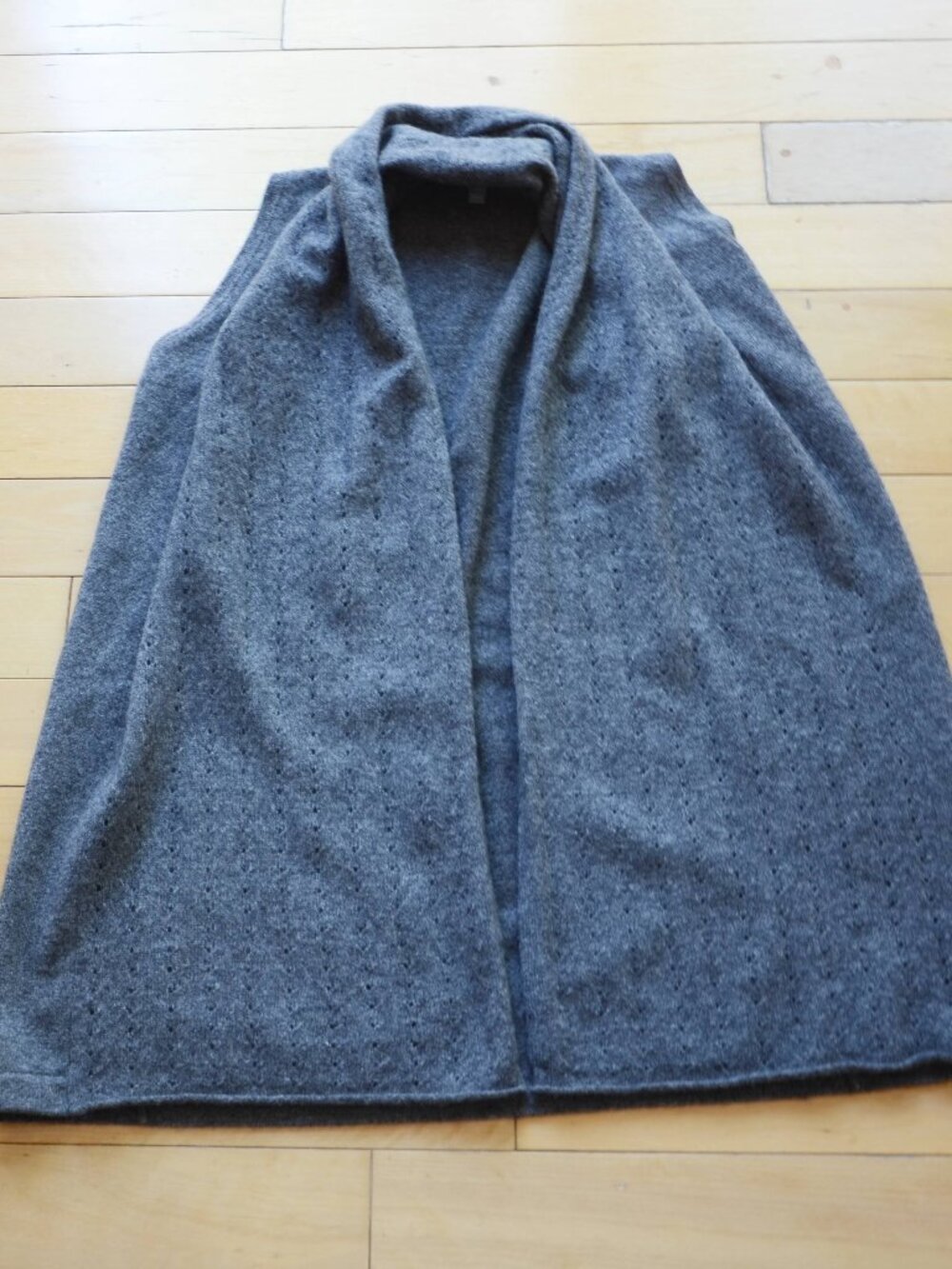 Neiman Marcus cashmere open-front cardigan vest Size XS